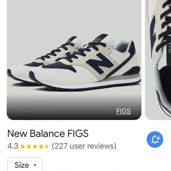 New Balance X Figs shoes men’s women’s work sneakers blue white tan size 7 men’s